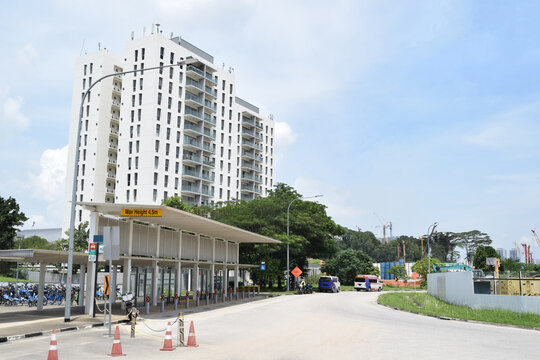 Cityscape in front of Woodlands North station, Singapore