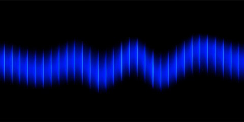 A striking abstract image featuring a blue light pattern against a black backdrop, ideal for conveying a sense of modernity, technology, and futuristic innovation. © Salam
