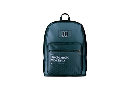 Backpack Front View Mockup Realistic Template for Visual Identity Showcase