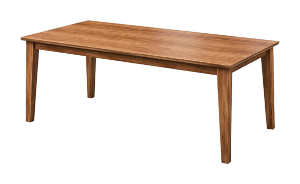 PNG Elegant wooden dining table with minimalist design.