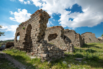 Fototapeta premium Binbir Kilise Ancient Byzantine Ruins in Karaman Turkey with Historic Churches Stone Structures and Cultural Heritage