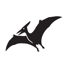 Pteranodon Flying Dinosaur Silhouette Illustration © DesignCorner