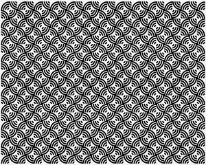 Minimalist monochrome op art diagonal intersecting scale decorative seamless background pattern © SM