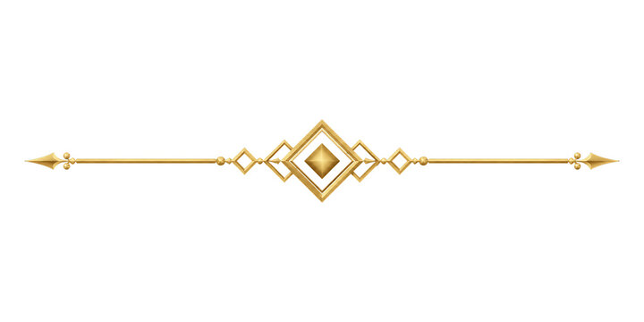 Elegant Gold Geometric Divider Ornament