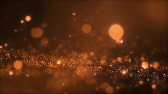 Bokeh light particles Abstract Background Copper And Bronze Wellness Spa Relaxing Motion