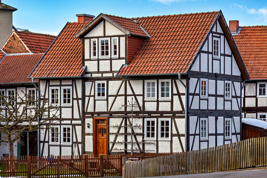Historic half-timbered house in Herleshausen, Hesse
