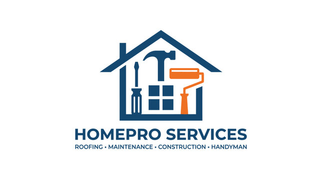 HomePro Services logo with house and tools.