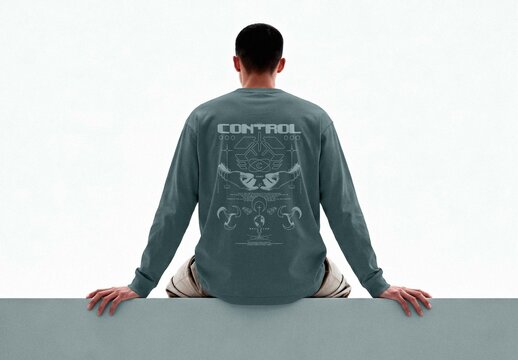 Casual Longsleeve Mockup For Apparel And Branding Design