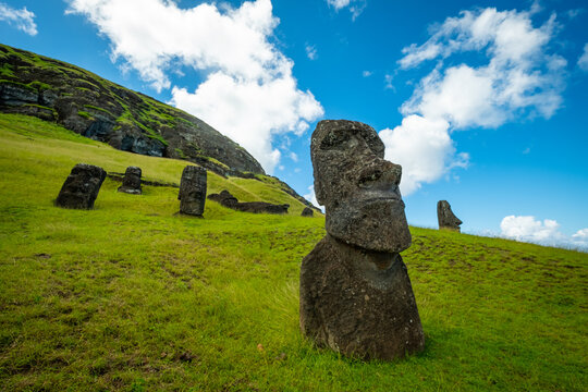 Moai Statues in Rapa Nui National Park