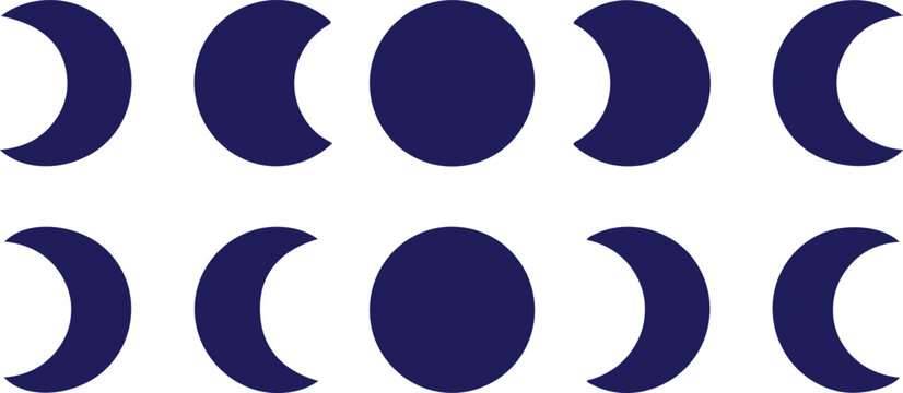 International Moon Day Cycle Phases Icon
