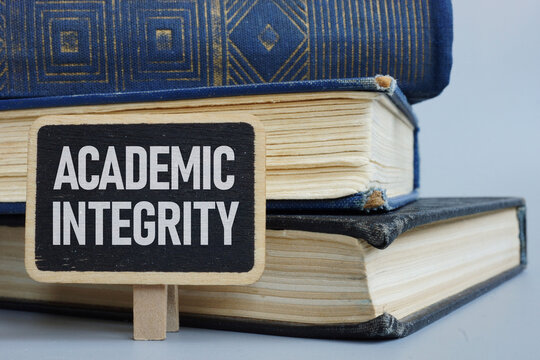 Academic Integrity Concept for Ethical Learning, Honest Scholarship, Plagiarism Prevention, Responsible Research, Original Work, Student Ethics, Educational Standards, and Trust in Higher Education
