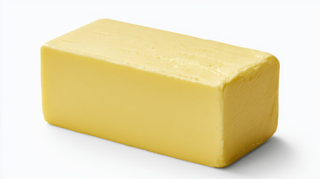 transparent cultured plant-based butter block smooth yellow rectangular