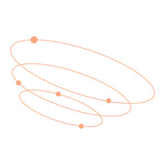Abstract Peach Planetary Orbits © Dave