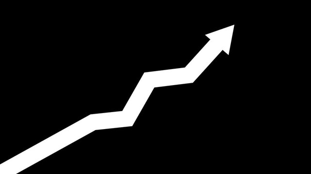 upward trend arrow vector. trending up arrow icon set in white background . Uptrend arrow icon set.4k motion graphics video animation