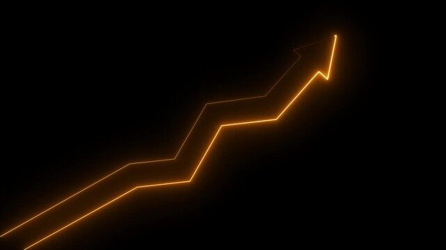 upward trend arrow vector. trending up arrow icon set in white background . Uptrend arrow icon set.4k motion graphics video animation
