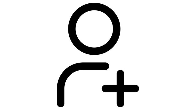 Icon user with plus sign
