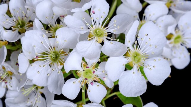 pear tree blossoms time lapse