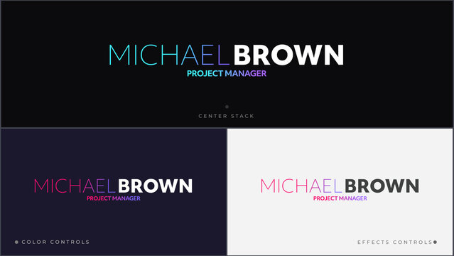 Gradient Split Name Titles
