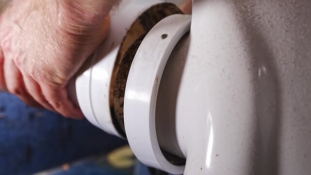 Installing flexible drain pipe connection