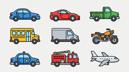 Collection of vehicle icons © Masha