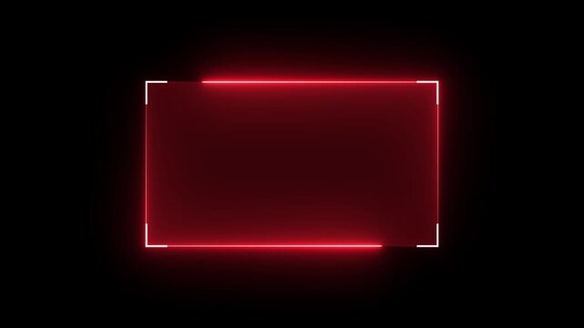Futuristic HUD callout frame for digital interface. Sci fi HUD lower third with copy space for broadcast titles. Neon UI screen overlay for gaming and news use. News frame, hud elements.