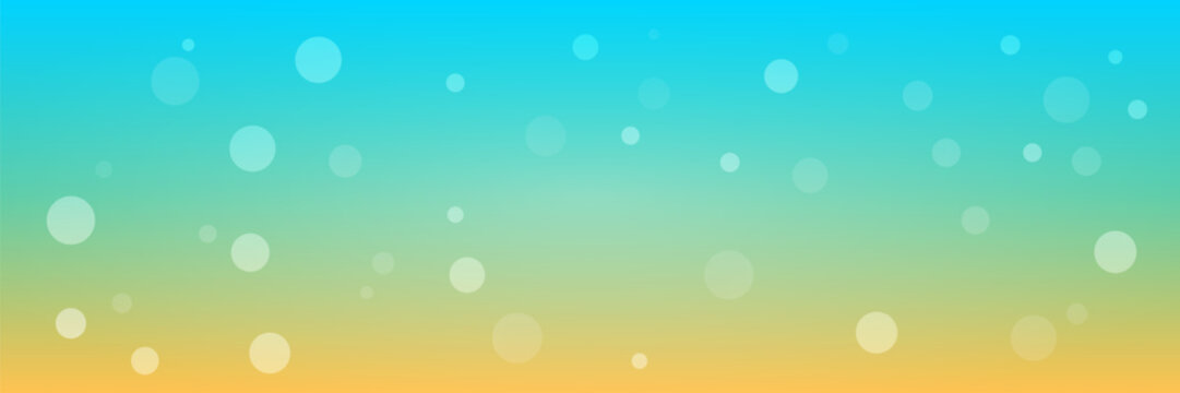 Abstract Blue and Brown Gradient Background with Bokeh Light. Summer Design Concept. Vector Illustration