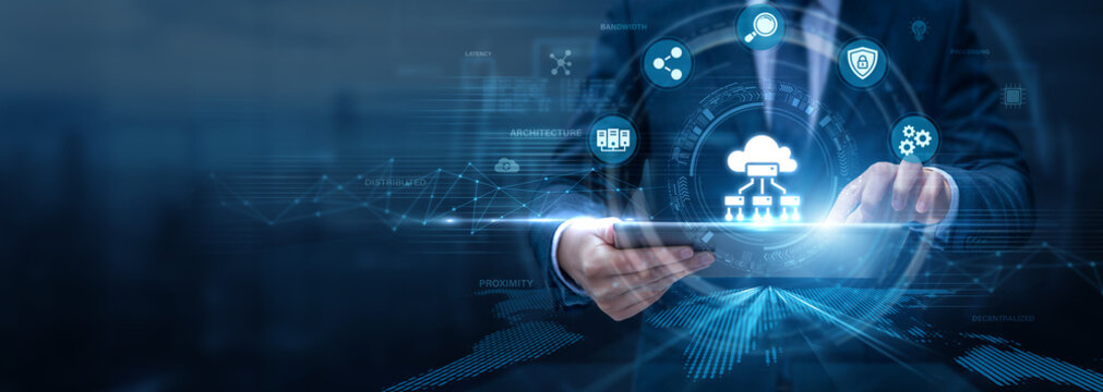 Edge Computing Engineer Analysing Edge Computing Using Tablet and Networking Data, real-time processing, distributed systems, IoT connectivity, low-latency computing