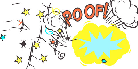 Speech Bubble with Text "Yay!" in a Comic-Style Explosion Shape, Colored in Vibrant Pink and Yellow Featuring Pop Art, Vector, Illustration With © Mau