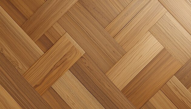 Modern abstract parquet wood background featuring engraved striped blocks arranged in a dynamic, interlocking pattern.
