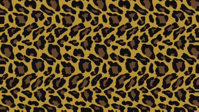 Leopard skin seamless wild animal pattern with classic safari style