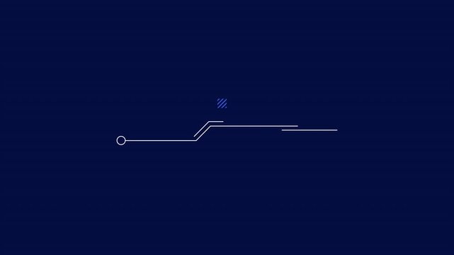 Infographic element - animated horizontal bent callout line