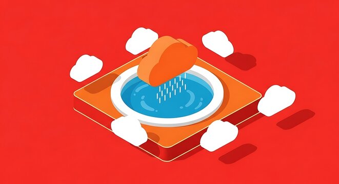 Isometric cloud computing data flow into central pool