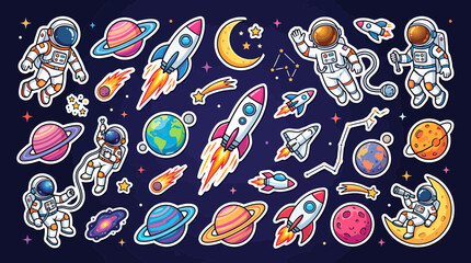 Space Exploration and Astronomy Sticker Collection © Create by me