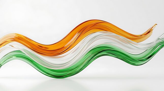 Colorful flowing abstract wave lines in gradient colors