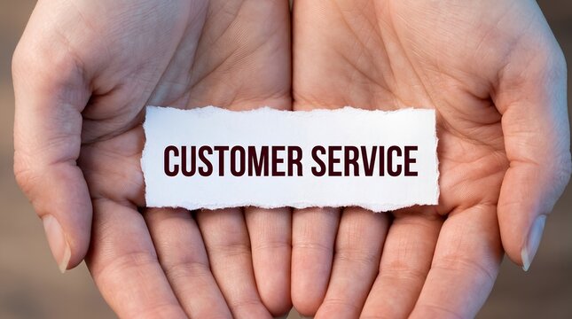 Customer Service Assistance Client Support Representative Hand Holding Note
