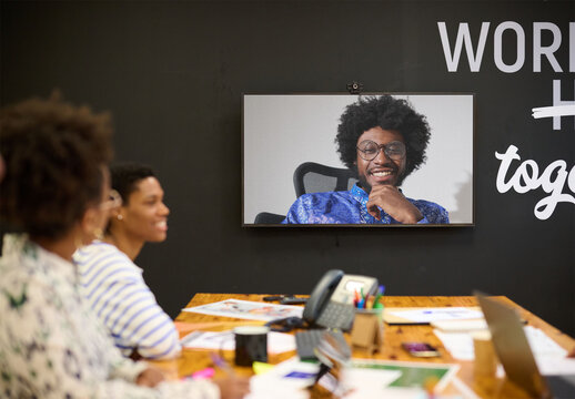 Mockup of Video Call Setup in Office