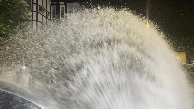 Fire Hydrant in the Bronx used to cool people down during a major heat wave.
