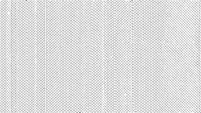 Honeycomb pattern with gray hexagons on a white background