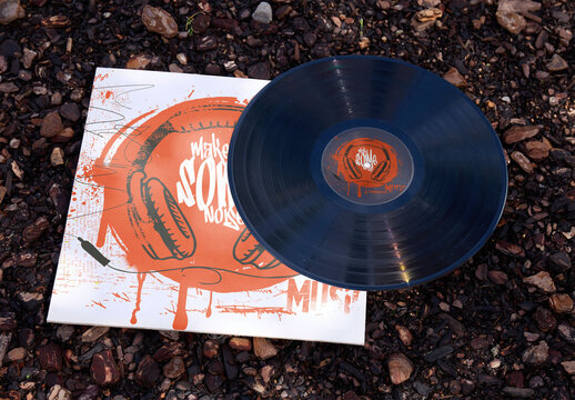 Vinyl Mockup on Ground