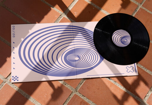 Vinyl Mockup on a Surface
