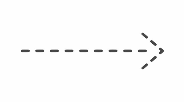 Horizontal dashed line vector icon for web design interface navigation