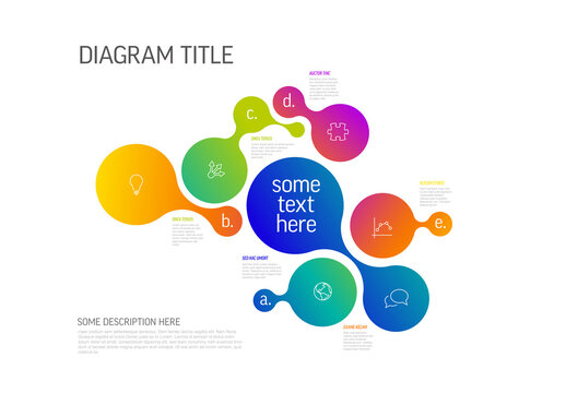 Modern Colorful Infographic Diagram with Connected Metabolic Circles