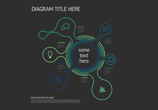 Modern Abstract Infographic Template with Organic Liquid Circles