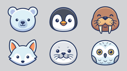 Cute arctic animals collection © Lunox