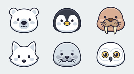 Cute arctic animals collection © Lunox