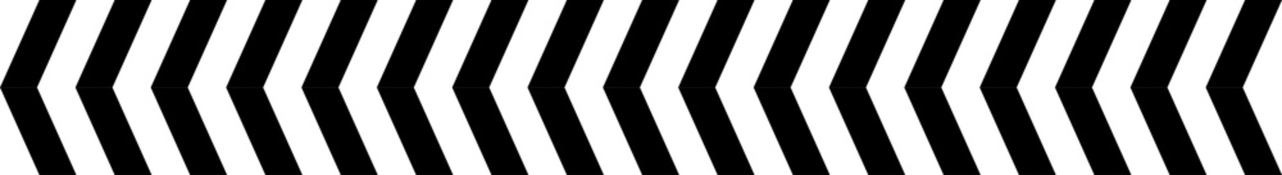 Repeating chevron pattern border featuring black and white zigzag lines
