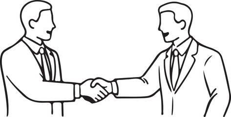 Fototapeta premium Business Handshake Vector Illustration