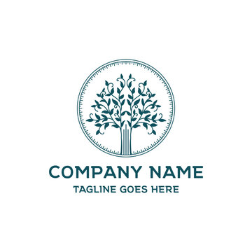 Tree Of Life Nature Eco Green Growth Design Logo Vector