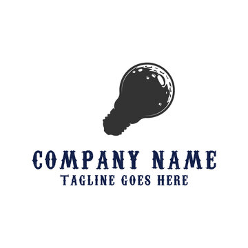 Vintage Light Bulb Logo Design