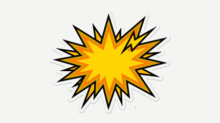Explosion effect graphic design element. © Nawang